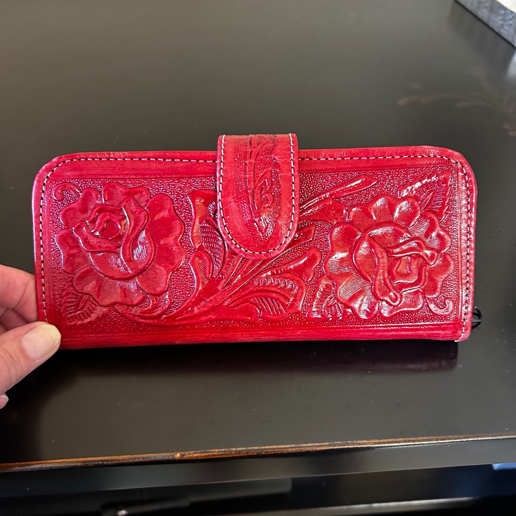 Red Leather Wallet Nwot